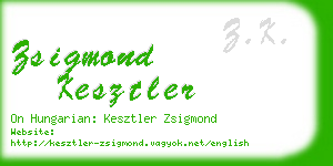zsigmond kesztler business card